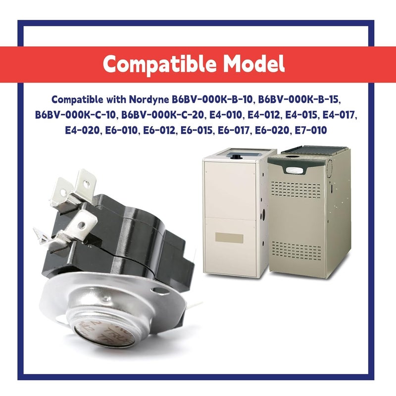 Dusledel 626458R L190F Limit Control Switch Replacement for Nordyne Furnace Air Handler and Heater with 2 Pole, Replace 64TX11 208487 626458 D2341 - Image 4